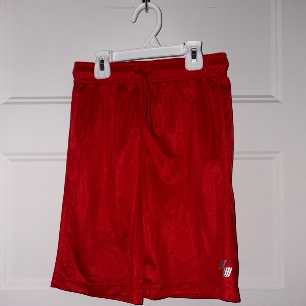 Children’s Placr Vibrant Red Kids Athletic Shorts M 7-8Y